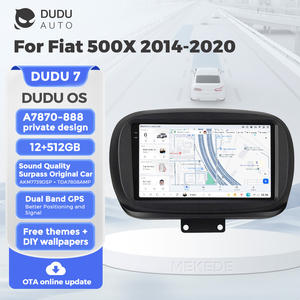 DUDUAUTO Pantalla de Navegación Multimedia para Automóvil Android Modificada, Compatible con <span class=keywords><strong>Fiat</strong></span> 500X 2014-<span class=keywords><strong>2020</strong></span>, Bluetooth, Carplay, Cámara de Visión Trasera - Product Image 1