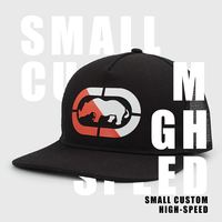 Gorra de béisbol unisex negra elegante y transpirable de 6 paneles con visera plana de lona y malla deportiva para exteriores, ideal para las cuatro estaciones.