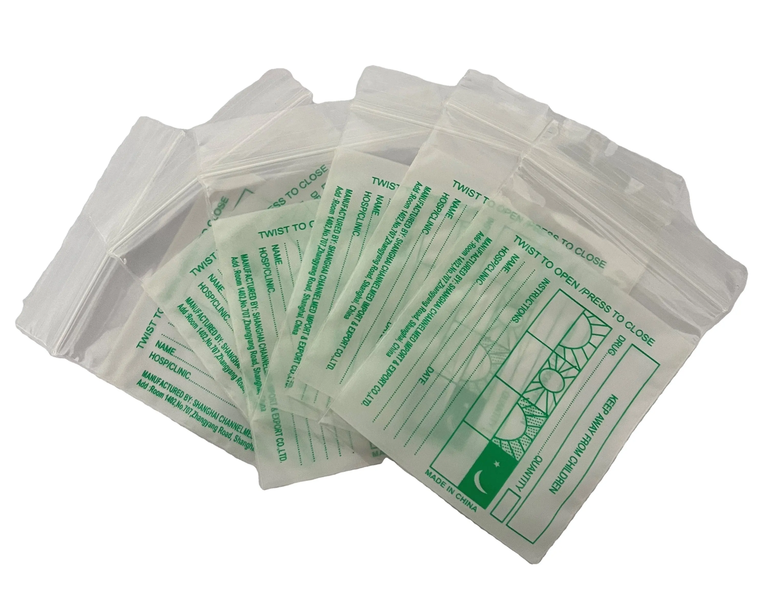 Ldpe bedruckte Pille Medizin beutel Abgabe Umschlag Verpackung Drug Tablet Dispens ing Bags