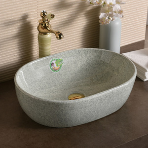 อ่างล้างหน้าผักทรงรีทรงสี่เหลี่ยมลายพอร์ซเลน Taichung เหนือเคาน์เตอร์ - Product Image 6