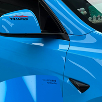 Vinilo OEM Azul Cielo, Certificado SGS, Autoadhesivo, Cambia de Color, de Alto Brillo, Rollo de Vinilo para Envolver Vehículos de Lujo