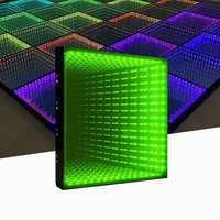 Lumières de sol en miroir Abyss, LED DMX, verre trempé, magnétiques, 3D, pour mariage, indice de protection IP55, lumière chaude, à intensité variable