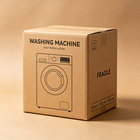 Boîte d'emballage pour machine à laver personnalisée avec impression sur mesure, carton ondulé résistant et imperméable, cartons d'expédition