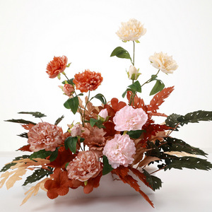 Arreglo de Flores de Peonía de Seda Artificial, 3 Cabezas con Pétalos Desgarrados, Decoración para Bodas y Hogar - Product Image 4