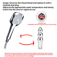 Métal 19 trous ouverture de la tête Bidet Anal arroseur lavement nettoyage douche colonique Douche buse lavage Vaginal accessoires de salle de bain