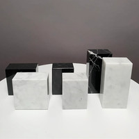 Décoration de mariage marbre acrylique rectangle présentoir piédestal ensemble de support de piédestal élégant supports de piédestal pour réception de mariage
