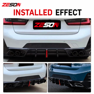 ZESON Carbon Fiber AE Style Rear <strong>Diffuser</strong> Valance Apron for BMW G20 G21 M340i LCI 2022-2026 - Product Image 2