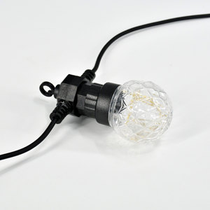 Thông Minh RGB G40 Chống Nước Shatterproof Patio <span class=keywords><strong>Lights</strong></span> Globe Chuỗi <span class=keywords><strong>Lights</strong></span> 25 <span class=keywords><strong>LED</strong></span> Bulbs 16 Feet Năng Lượng Mặt Trời Chuỗi <span class=keywords><strong>Lights</strong></span> Trang Trí Ngoài Trời - Product Image 4