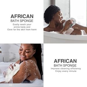 Lot de 3 éponges filet africaines, éponge exfoliante africaine longue, éponge de bain, exfoliant corporel pour la douche, gommage du dos - Product Image 4