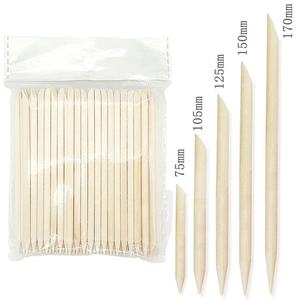 Palo de madera naranja de doble cabeza, 7,5 cm, 10,5 cm, 15cm, 17cm, empujador de piel muerta, removedor de uñas, palos de manicura, empujador de cutículas de uñas - Product Image 1