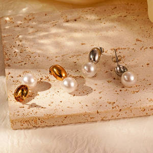 Bijuterias al por Mayor con Envío <span class=keywords><strong>Gratis</strong></span>, Joyería Personalizada, Aretes de Acero Inoxidable con Baño de Oro de 18K, Joyería de Moda para Mujer - Product Image 3