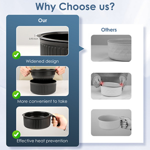 Juego de recipientes para alimentos, tazón de plástico de paja de trigo para sopa, tazón para cereales, tazón para fideos instantáneos apto para microondas, tazón para ramen con palillos - Product Image 6