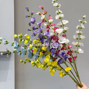 Fleurs artificielles en forme de coquille Secret Garden, branche unique, en fil de plastique et tissu, pour décoration de mariage et de maison - Product Image 1