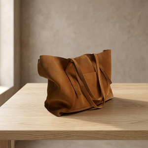 Ideas de Regalo para el Día de San Valentín y Aniversarios: Bolso de Mano de Cuero Genuino Impermeable con Cierre de Cremallera, Dos Correas, Hecho a Mano, para Mujer, 1L - Product Image 2