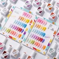 36 Colors Trending Fashion Color Pastel Gel Nail Kit Semi Cured Nails Polish Factory Wholesale