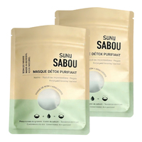 Sachets d'emballage personnalisés pour masques en feuille, à trois soudures latérales, avec fenêtre, pour soins de la peau