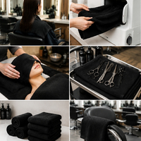 Serviettes de salon en coton résistantes à l'eau de Javel pour la coiffure, personnalisables avec logo, vente en gros
