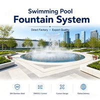 Solution complète de fontaine de piscine professionnelle, fourniture directe d'usine, conception et construction sur site, projet B2B