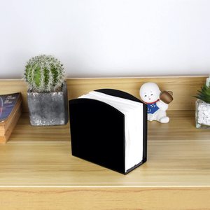 ที่ใส่ผ้าเช็ดปากอะคริลิคสีดำเรียบง่ายไม่มีลมตรงของตกแต่งบ้าน<span class=keywords><strong>ห้อง</strong></span><span class=keywords><strong>ครัว</strong></span><span class=keywords><strong>ชั้น</strong></span>เก็บของประหยัดพื้นที่สำหรับอาหารค่ำ - Product Image 3