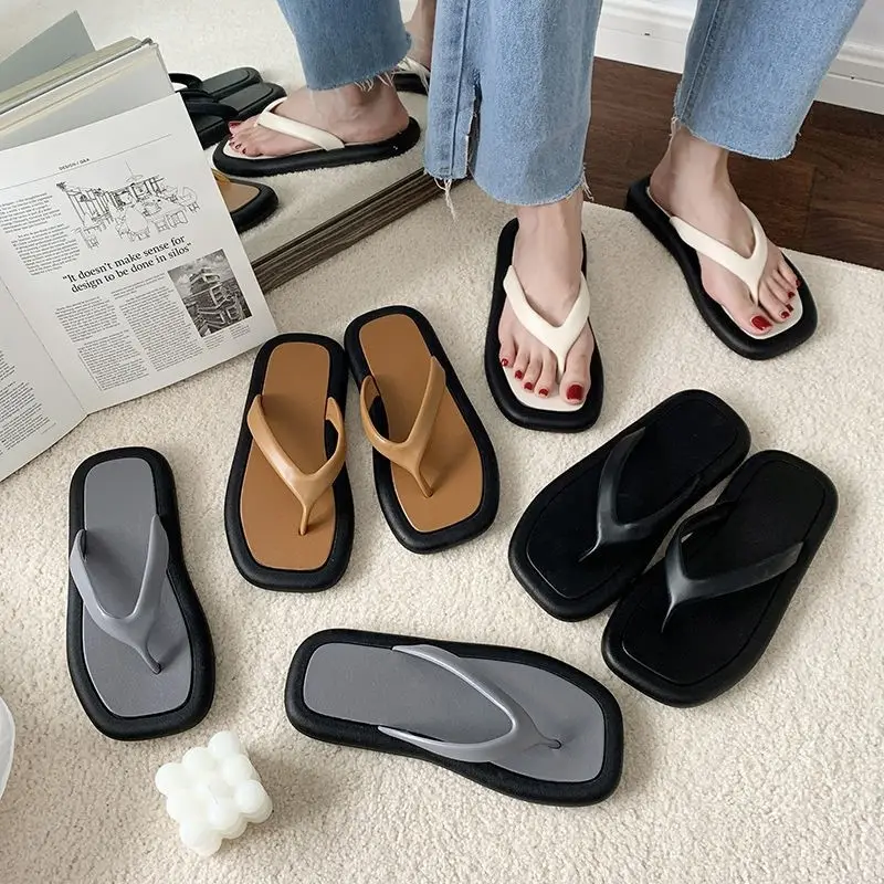 Hızlı kargo kadınlar için moda Flip-flop yaz Designer dito tasarımcı özel Logo terlik daireler yaz Flip flop