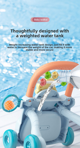 Andador de Aprendizaje para Bebés 2 en 1 de Plástico ABS Antivuelco con Música, Diseño Ligero y Plegable para 6-18 Meses, Capacidad de Carga de 15 kg - Product Image 3