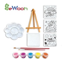 Kit de peinture et de dessin miniature pour enfants SeWooh, licorne, bricolage, studio d'art, toile imprimée, tableau de peinture pour jouet éducatif