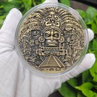 Art mexicain, méso-américain, médaille en bronze de 80 mm de diamètre, calendrier maya aztèque, cadeau de loisir, souvenir