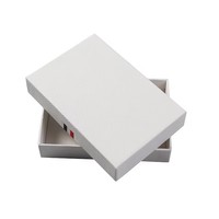 Boîte cadeau plate en carton recyclable de haute qualité avec logo personnalisé, en papier artistique, avec couvercle et base, pour bijoux ou sous-vêtements