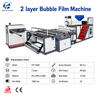 Machine à film bulle double couche grande capacité, automatique, stable, pour extrusion, découpe, emballage et ensachage uniformes et efficaces