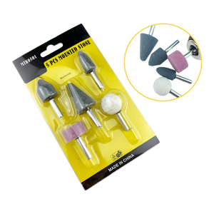 Pierres à aiguiser de haute qualité, ensemble de 5 pierres montées pour accessoires de meuleuse électrique, tête de meulage en céramique, polissage - Product Image 1