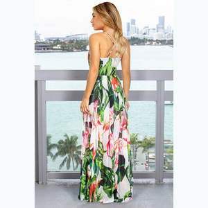 Abito Lungo Estivo da <span class=keywords><strong>Donna</strong></span> 2026 con Stampa Etnica, Senza Maniche, Patchwork, Vestito Casual Maxi - Product Image 6