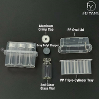 Boîtes en plastique transparent jetables de 3 ml à 20 ml, lot de 10, pour étuis de voyage transparents et petits étuis pour flacons de vaccin – Vente en gros