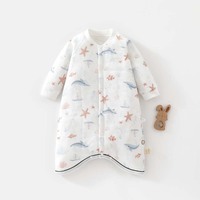 Lot de 2 gigoteuses pour bébé |   Couverture portable rembourrée en coton 40g avec boutons-pression |   Imprimé Dauphin et Lapin |   Automne Hiver