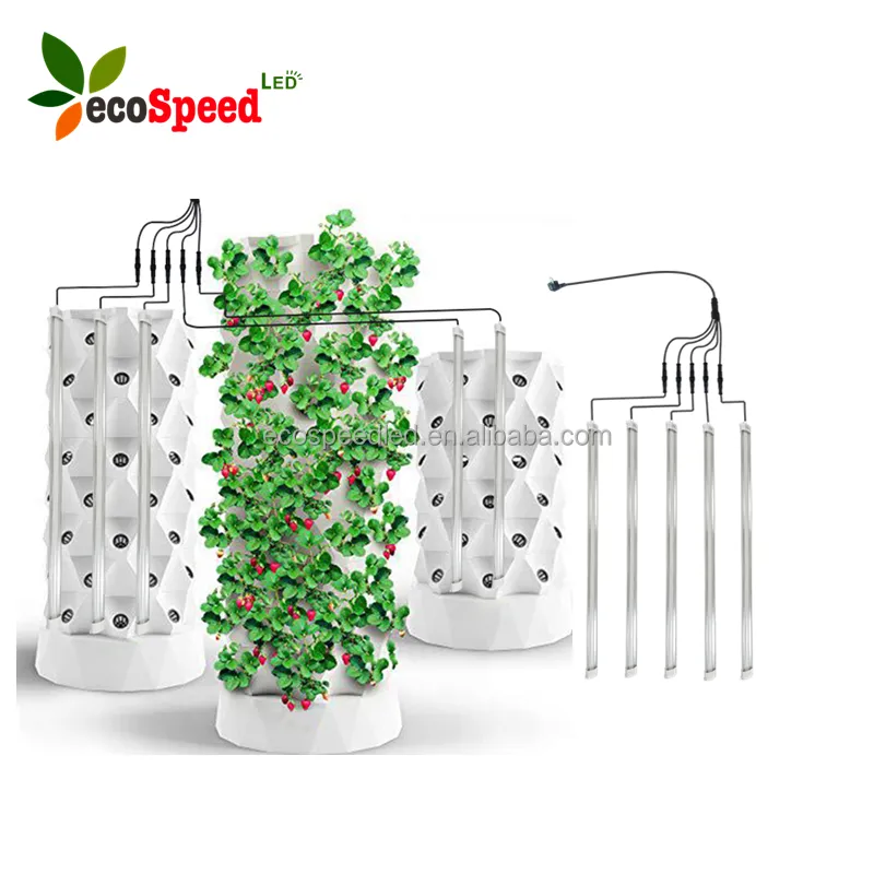 Tour de culture à spectre complet 4 pieds t8 led tubes de culture 40 watts 60 watts pour les plantes vertes à feuilles ondulées semis de légumes