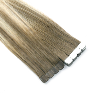 Extensiones de cabello Remy chino 100% al por mayor, con cinta adhesiva, cutícula alineada, doble densidad, sin caída, color claro, cabello liso natural. - Product Image 3