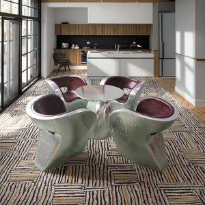 एविएटर रेट्रो औद्योगिक वास्तविक चमड़े के कूलिंग विला सोफे के साथ लिविंग रूम के लिए चैइस लाउंज - Product Image 3