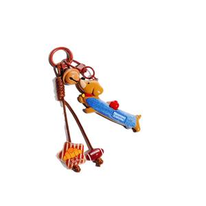 Lindo Llavero de Peluche de Perro <span class=keywords><strong>Salchicha</strong></span> Miniatura de Dibujos Animados, Colgante para Bolsa, Mochila, Regalo para Parejas, Adolescentes, Chicas, Estudiantes - Product Image 5