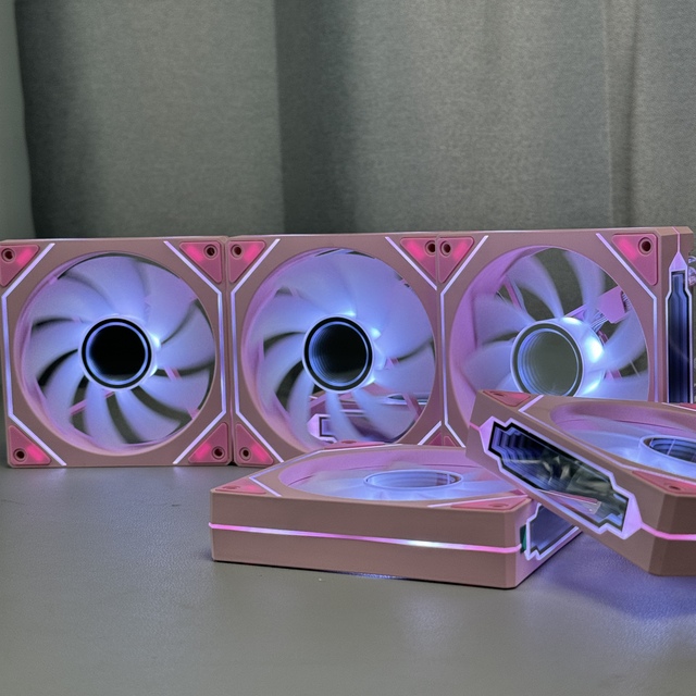 NPC 5Pro 120mm ARGB Computer Case Fan Fluid Bearing 26dba Quiet Pink/Black/White Options Factory Direct Sales