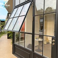 Ventana Francesa de Aluminio con Marco Delgado y Vidrio Templado para Proyectos Residenciales Modernos