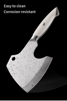 Couteaux de cuisine en acier inoxydable fabriqués à la main tête de hache marteau d'abattage hachoir hachette haute qualité couteau à os dur blanc