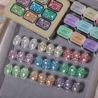 Vernis à ongles gel UV style français, effet poussière de diamant Dreamscape, 9 couleurs, longue tenue, pour DIY