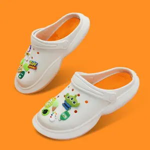 Men Lightweight EVA Quick Drying Sandals For Beach Walking Female Clogs With Cartoon Decorations Cheap Slides Slippers