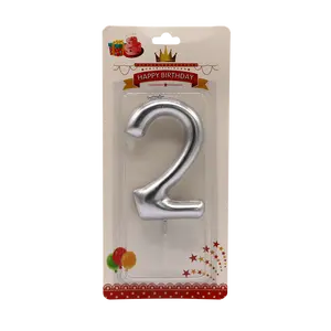 숫자 양초 번호 0-9 케이크 컵케익 토퍼 생일 축하 제조 업체 파티 여러 가지 빛깔의 물집 카드 파라핀 왁스 또는 촛불