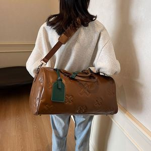 New Waterproof PU Luggage Bags Multi Functional Outdoor Sports Travel Bag Durable Leather Fitness Bag - Product Image 5
