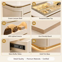 Lemari Pajang Perhiasan Modern E0 Kayu Lapis 6 Laci Dimensi Sesuai Pesanan Finishing Cat Panggang Dikirim Unit Lengkap Kamar Tidur Ritel
