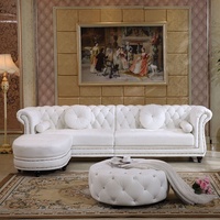 Chesterfield Traditionelles Kunstleder-Sofa-Set - Langlebige Wohnzimmermöbel für Lager- und Schulnutzung