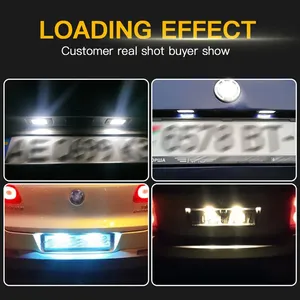 2 pezzi luce targa a LED per Cayenne S 02 ~ <span class=keywords><strong>09</strong></span> VW Touareg 02 ~ <span class=keywords><strong>09</strong></span> Tiguan Golf 5 5D Tourning <span class=keywords><strong>Passat</strong></span> B5.5 5D Touring 01-05 - Product Image 2