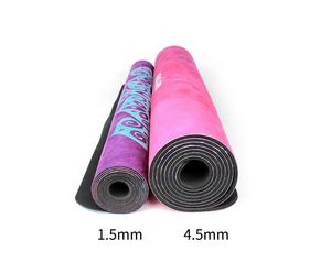 Juego de Tapetes de Yoga de Gamuza con Logotipo Personalizado Impreso en Goma Ecológica de 4 mm/5 mm para Yoga Caliente y Pilates - Product Image 4