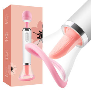 12-Frequenz Klitoris-Saugvibrator Frauen Sexspielzeug Zungen-Oralsex Vagina-Saugvibrator <span class=keywords><strong>AV</strong></span>-Stab-Massagegerät - Product Image 1