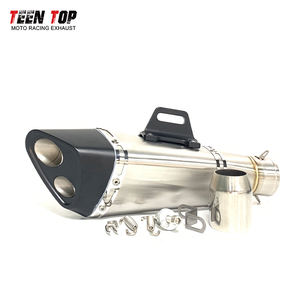 Silencieux d'échappement de moto universel à double sortie pour MT25 FZ8 FZ6N ZX25R R3 R6 Ninja650 GW250 - Product Image 5